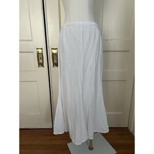 Oh My Gauze Lightweight Midi Peasant Skirt Womens Size 2 or L/XL White Neutral